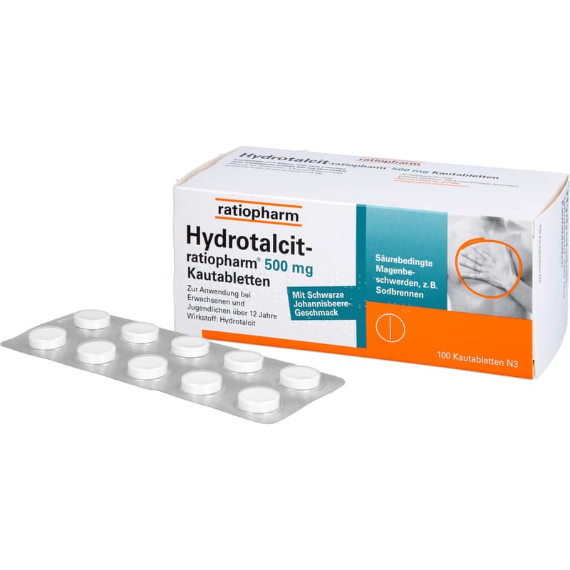 HYDROTALCIT-ratiopharm 500 mg Kautabletten