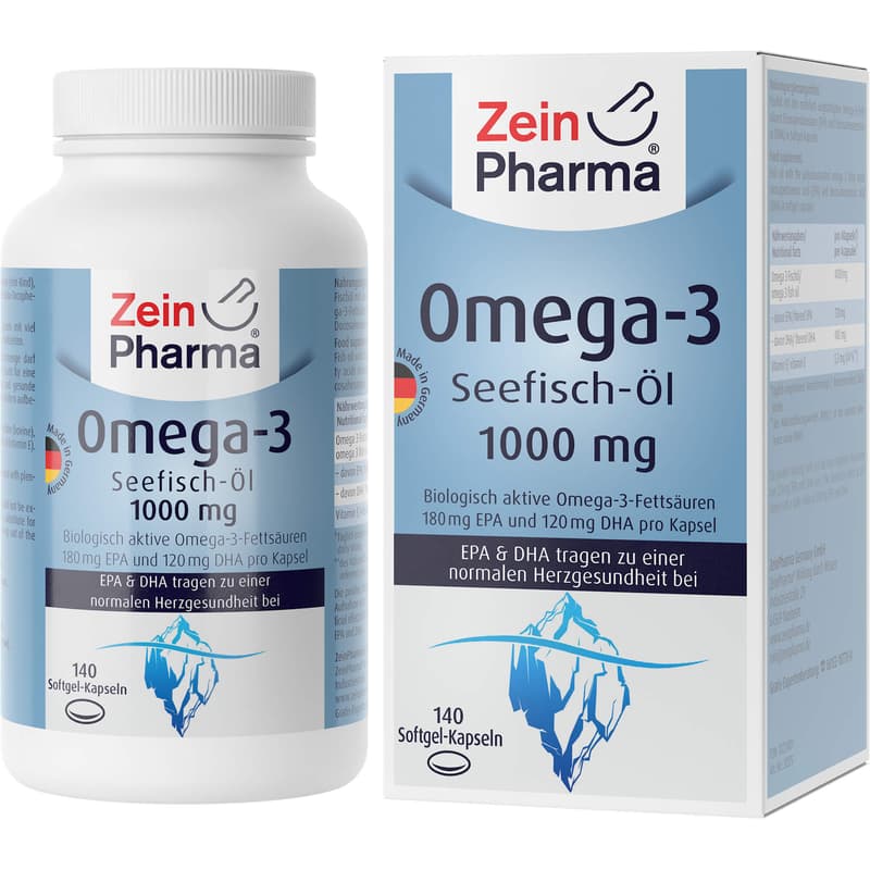 OMEGA-3 1000 mg Seefischöl Softgel-Kapseln hochdo.