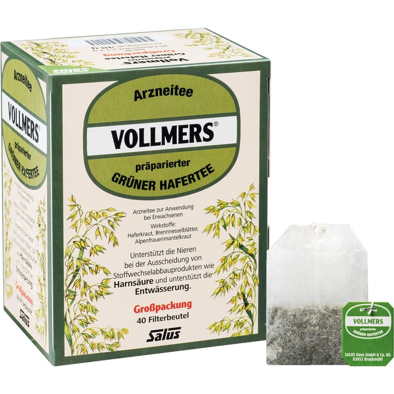 VOLLMERS präparierter grüner Hafertee Filterbeutel