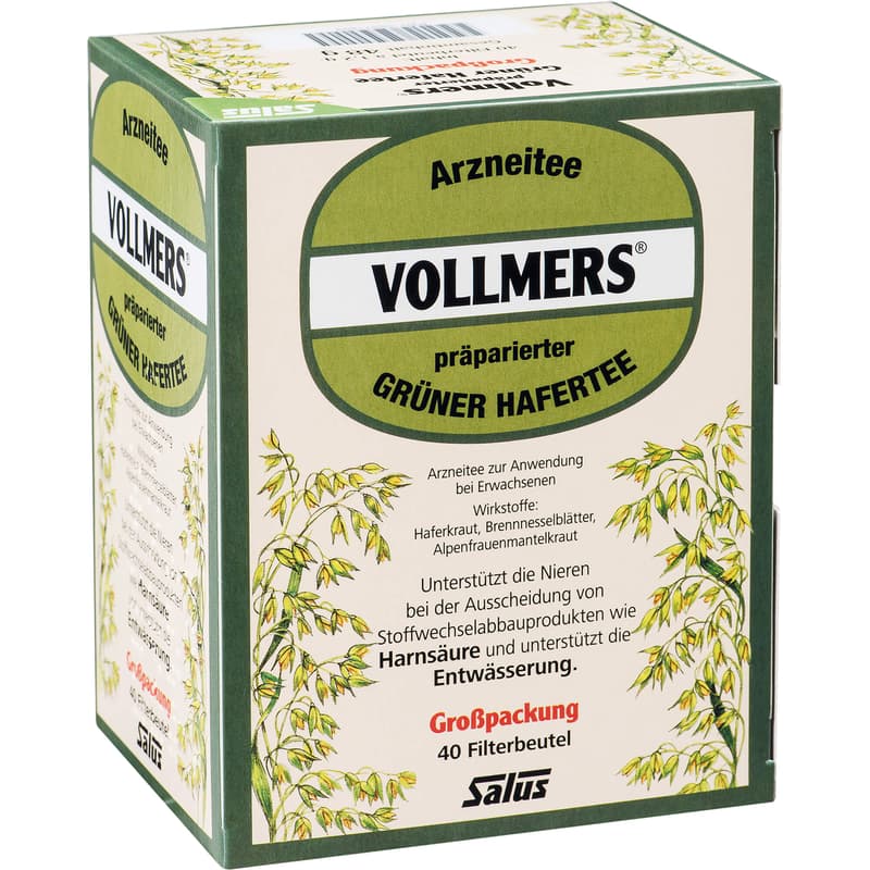 VOLLMERS präparierter grüner Hafertee Filterbeutel