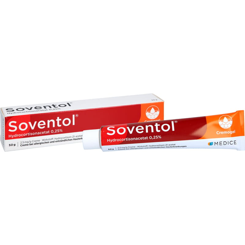 SOVENTOL hydrocortisone acetate 0.25% cream