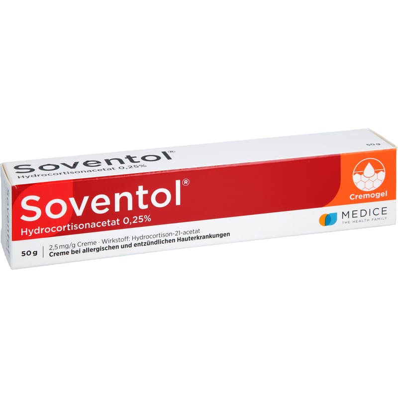SOVENTOL hydrocortisone acetate 0.25% cream