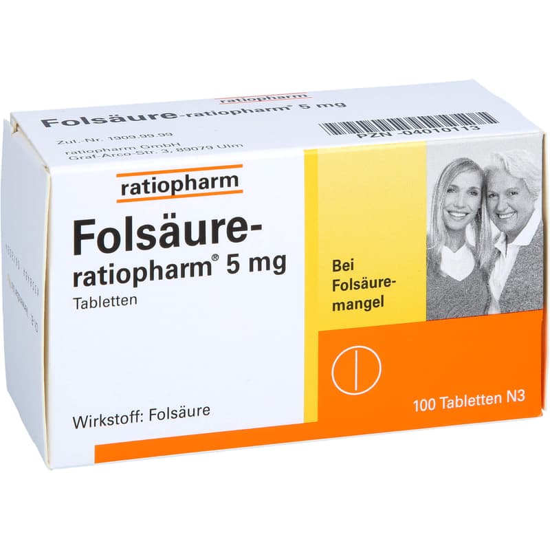 FOLSÄURE-RATIOPHARM 5 mg Tabletten