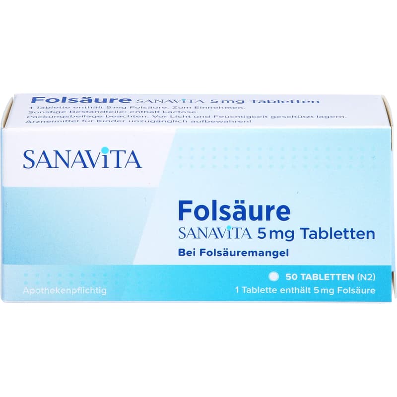 FOLSÄURE SANAVITA 5 mg Tabletten