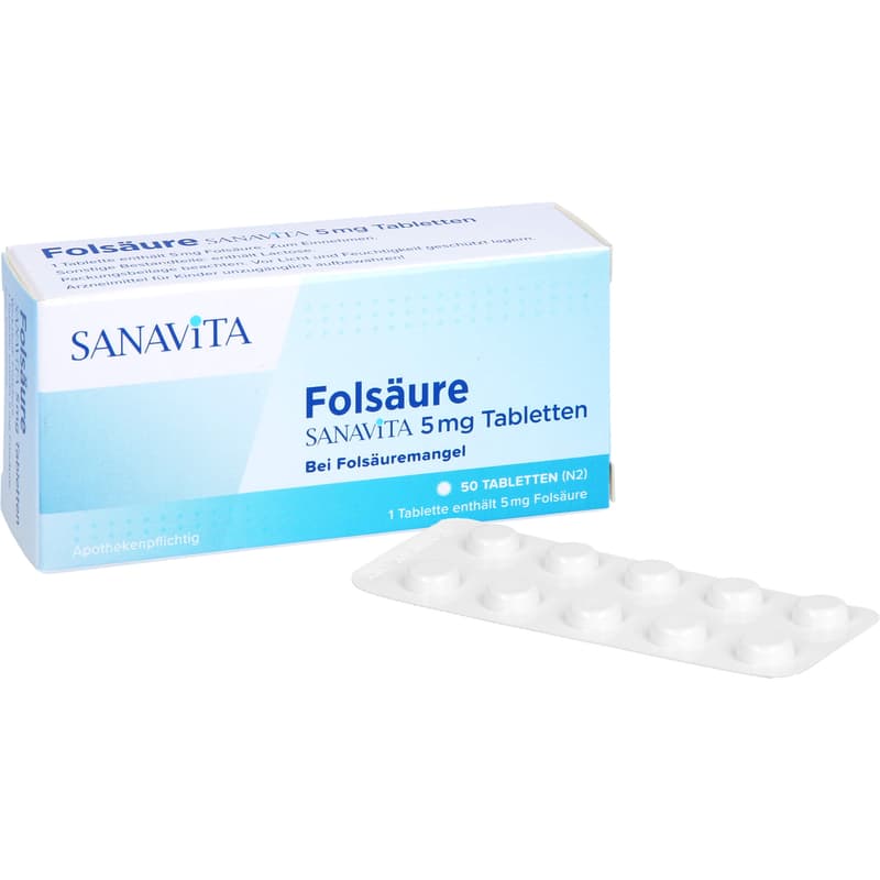 FOLSÄURE SANAVITA 5 mg Tabletten