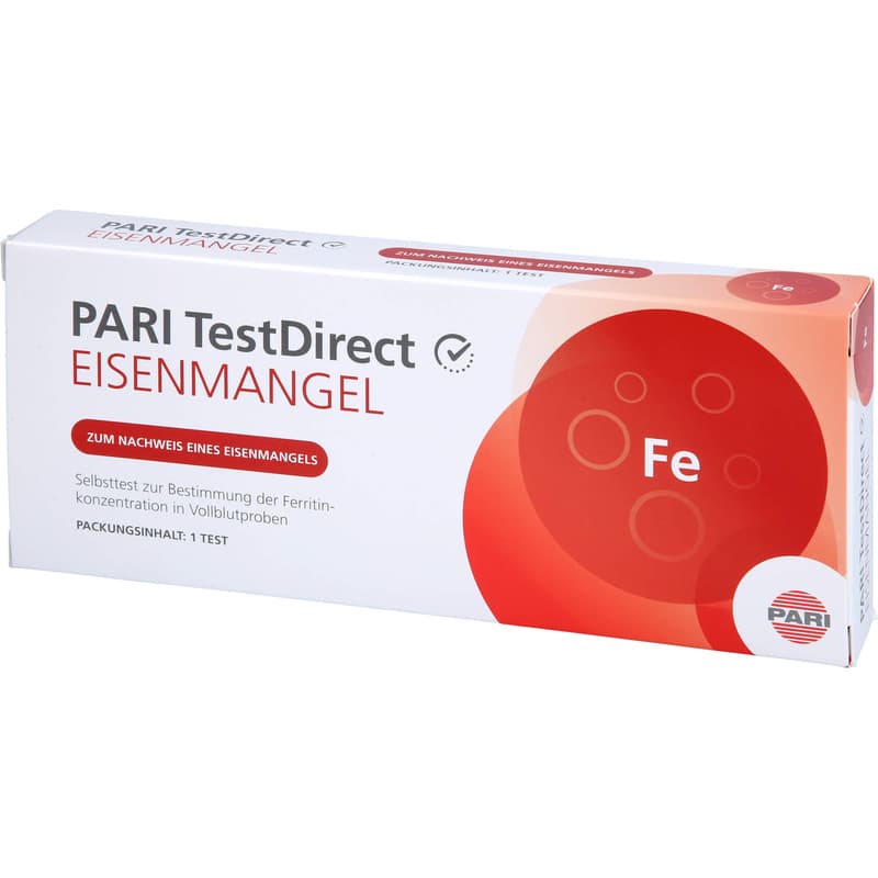 PARI TestDirect EISENMANGEL Selbsttest Blut