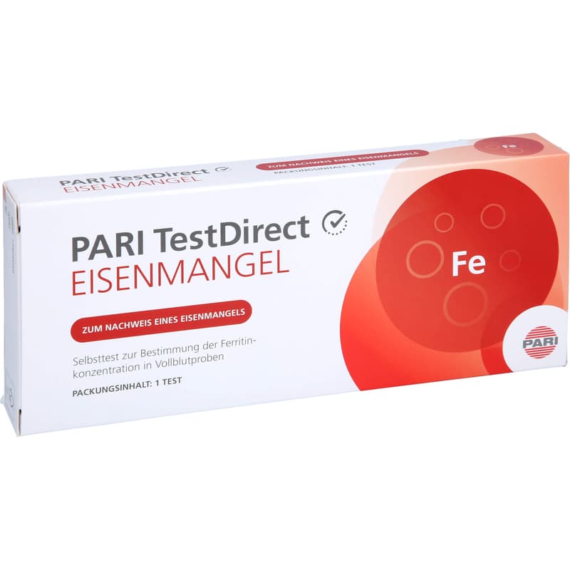 PARI TestDirect EISENMANGEL Selbsttest Blut