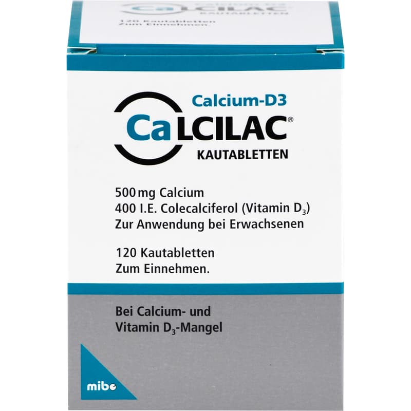 CALCILAC Kautabletten 500 mg/400 I.E.