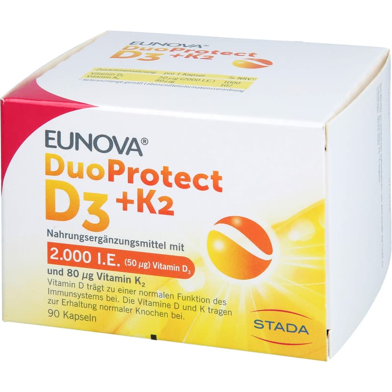 EUNOVA DuoProtect D3+K2 2000 I.E./80 μg Kapseln