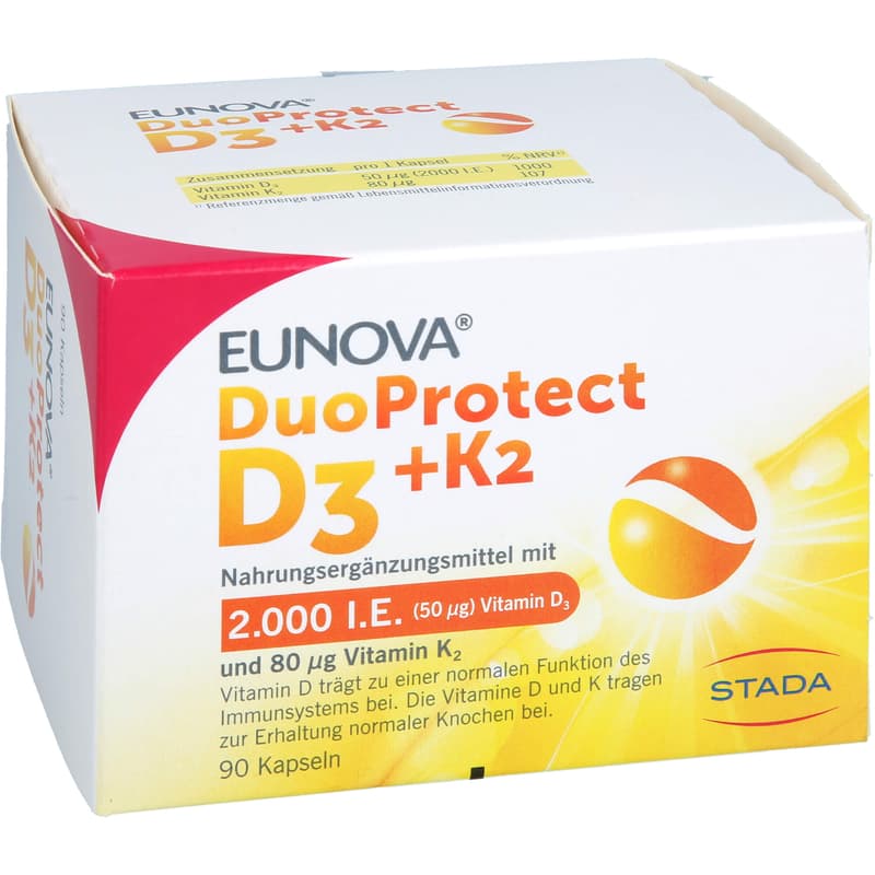 EUNOVA DuoProtect D3+K2 2000 I.E./80 μg Kapseln