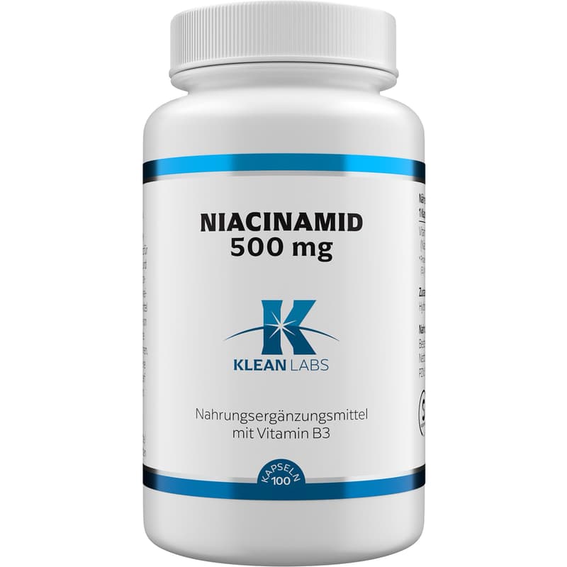 NIACINAMID B3 500 mg KLEAN LABS Kapseln