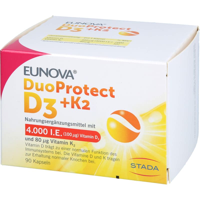EUNOVA DuoProtect D3+K2 4000 I.E./80 μg Kapseln