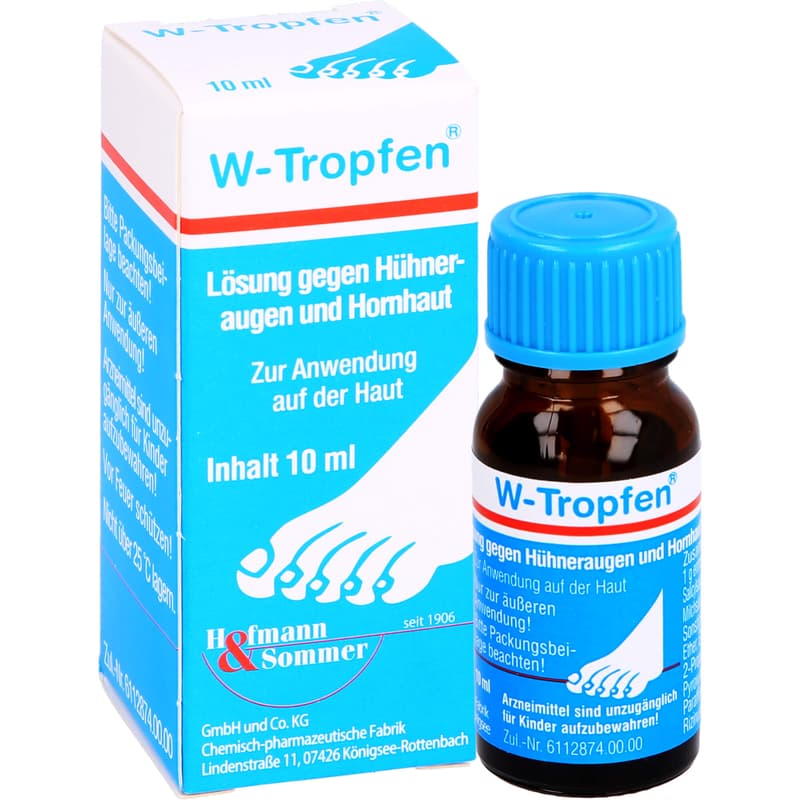 W-TROPFEN Lösung gegen Hühneraugen+Hornhaut