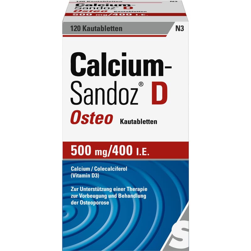 CALCIUM SANDOZ D Osteo 500 mg/400 IU chewable tablets