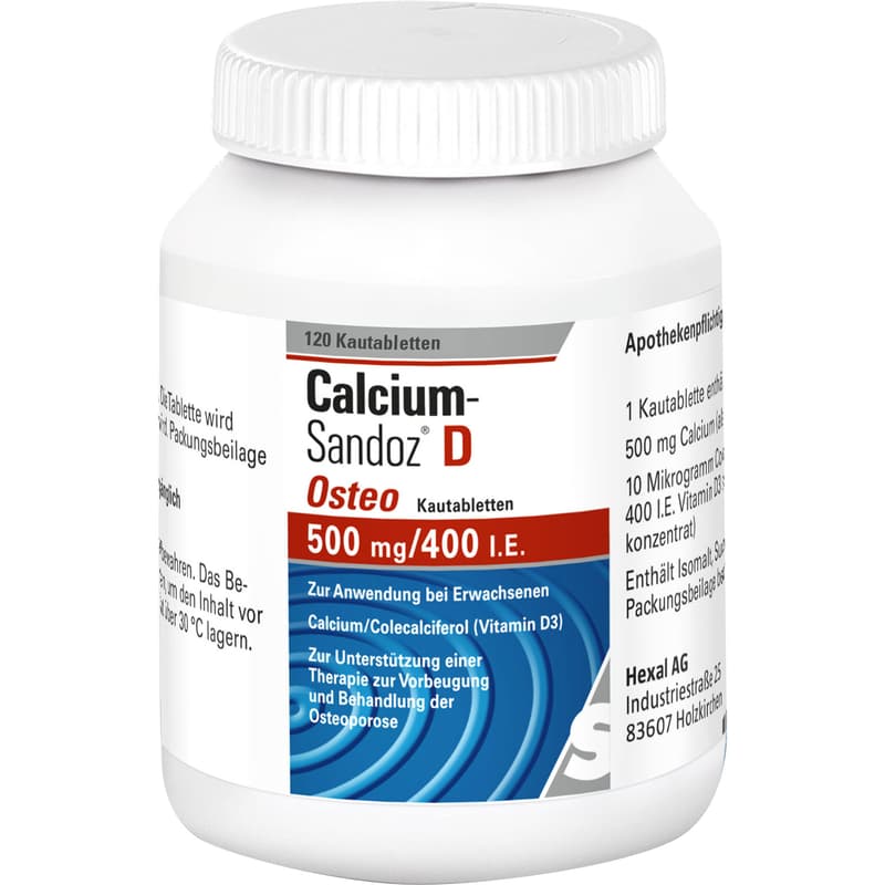 CALCIUM SANDOZ D Osteo 500 mg/400 IU chewable tablets