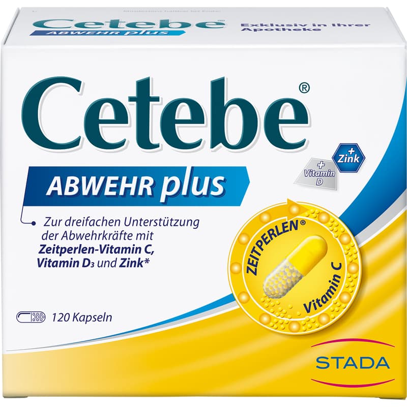 CETEBE DEFENSE plus Vitamin C+Vitamin D3+Zinc Capsules.