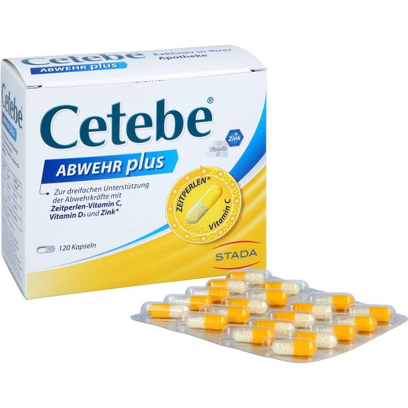 CETEBE DEFENSE plus Vitamin C+Vitamin D3+Zinc Capsules.