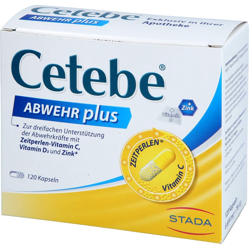 CETEBE DEFENSE plus Vitamin C+Vitamin D3+Zinc Capsules.