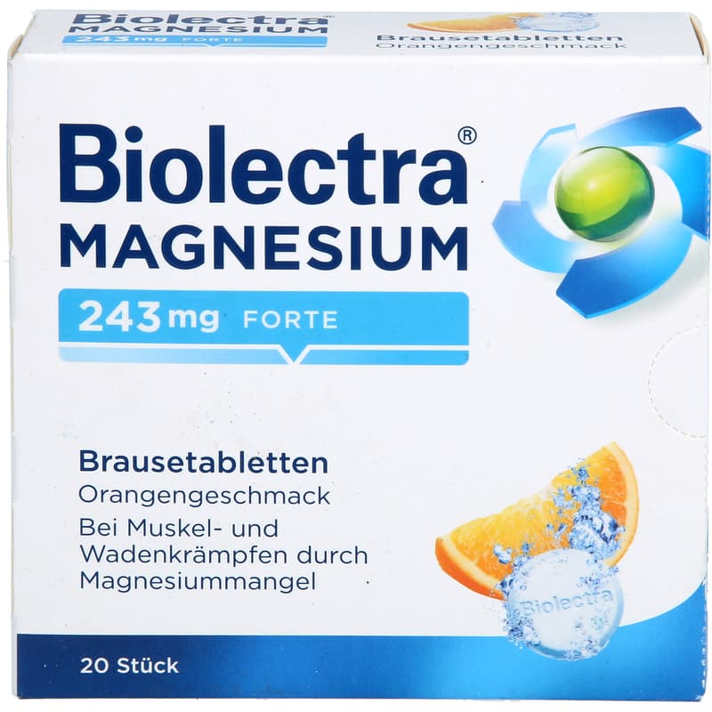 BIOLECTRA Magnesium 243 mg forte Orange Brausetab.
