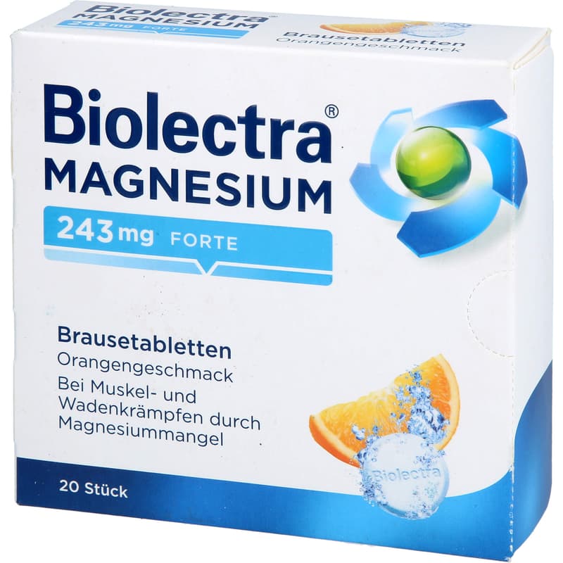 BIOLECTRA Magnesium 243 mg forte Orange Brausetab.
