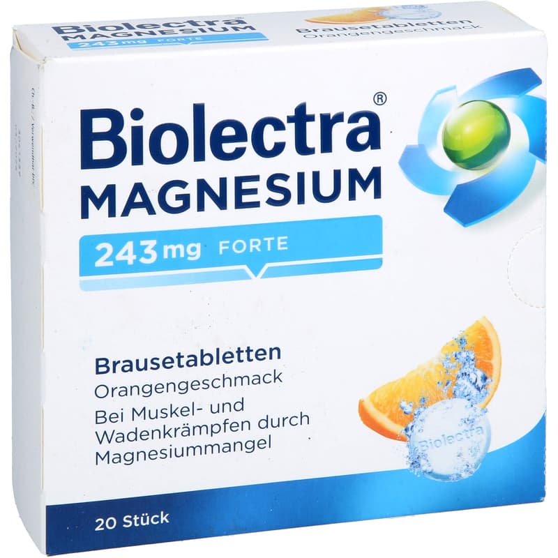 BIOLECTRA Magnesium 243 mg forte Orange Brausetab.