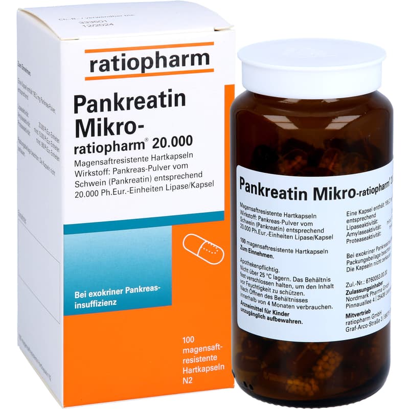 PANKREATIN Mikro-ratio.20.000 magensaftr.Hartkaps.