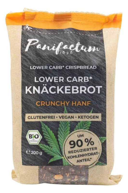 Panifactum BIO LowerCarb Knäckebrot Crunchy Hanf glutenfrei