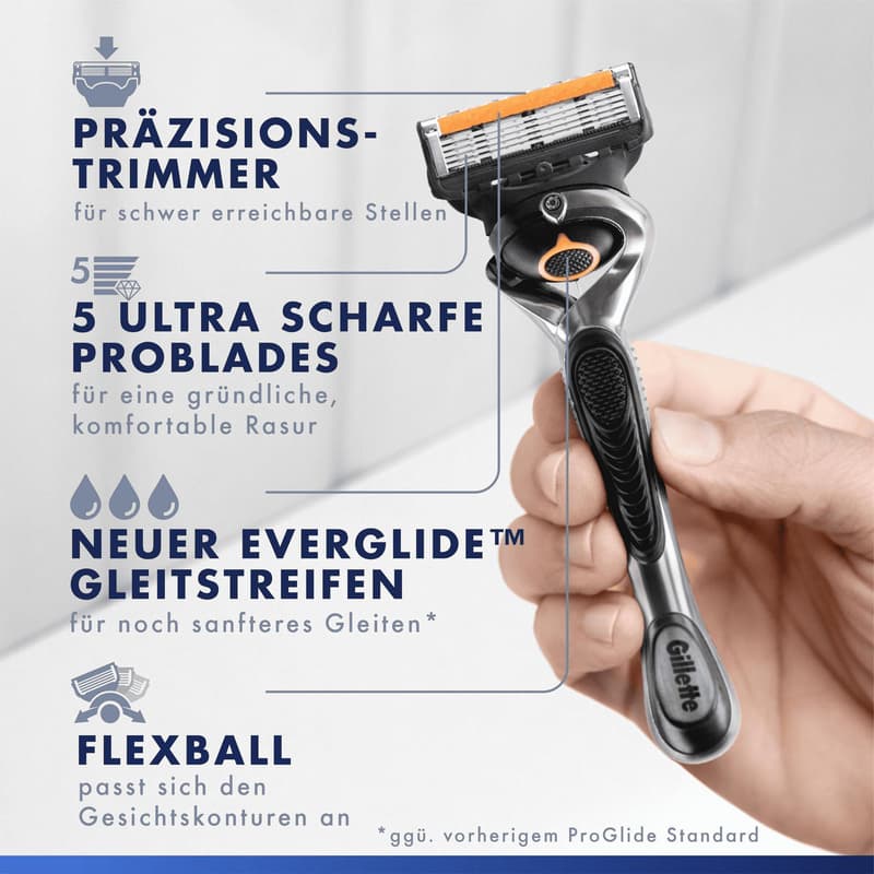 Gillette Fusion5 Proglide Rasierklingen für Männer