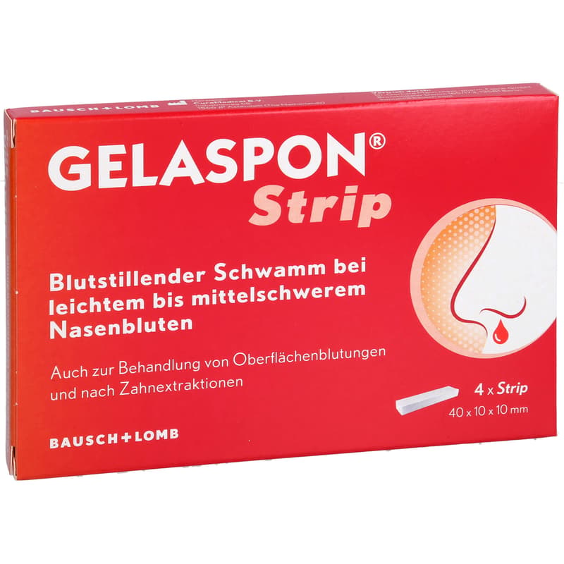 GELASPON Strip 1x1x4 cm Gelatineschwamm