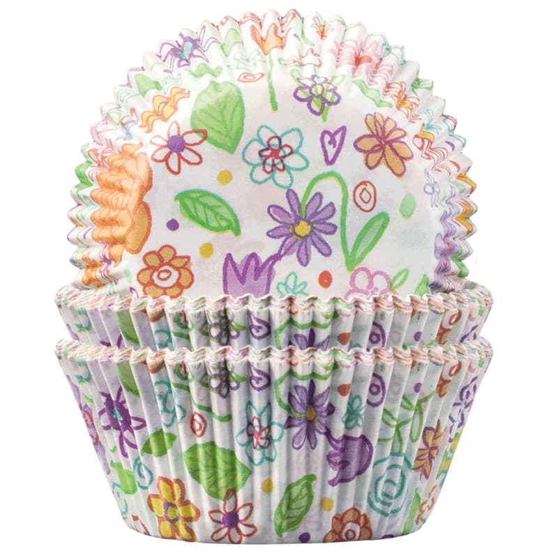 Demmler Backförmchen Blumenwiese 50x25mm 60 Stück