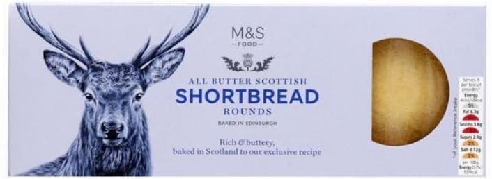 Marks & Spencer Runde schottische Shortbread Butterkekse