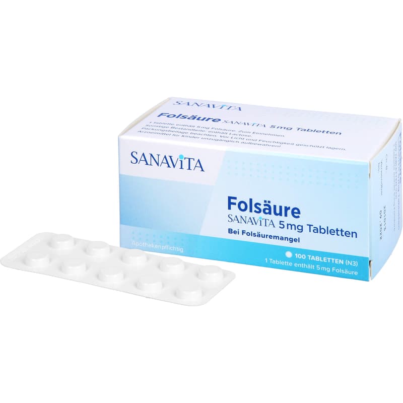 FOLSÄURE SANAVITA 5 mg Tabletten
