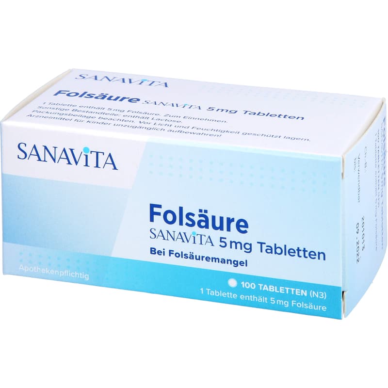FOLSÄURE SANAVITA 5 mg Tabletten