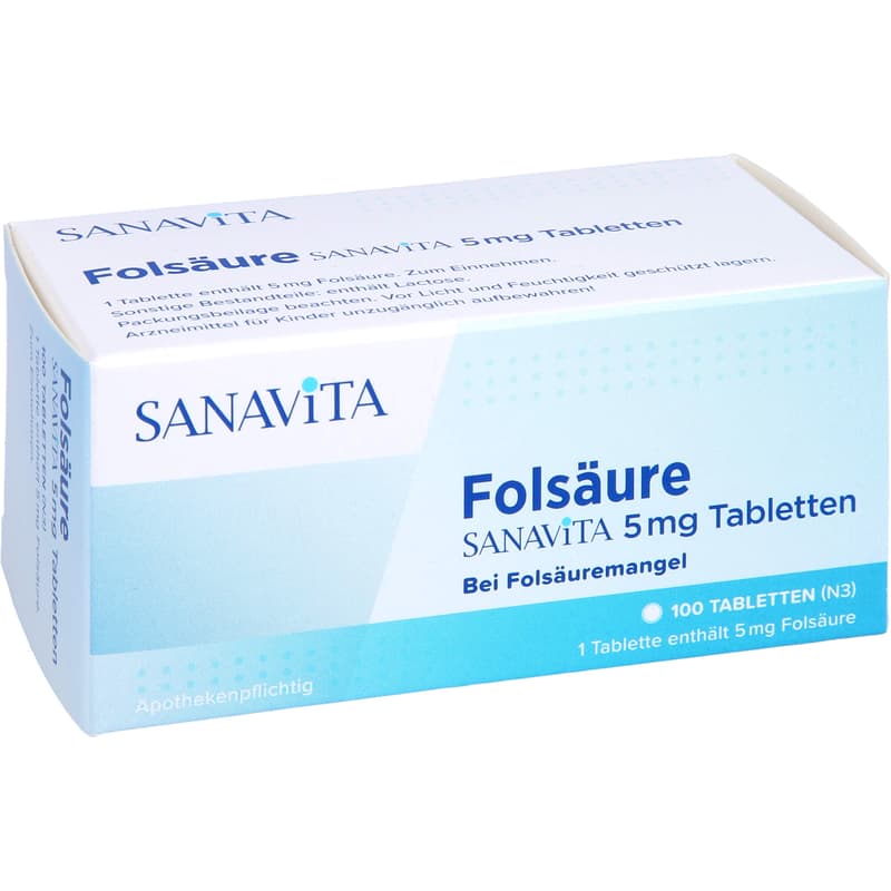 FOLSÄURE SANAVITA 5 mg Tabletten