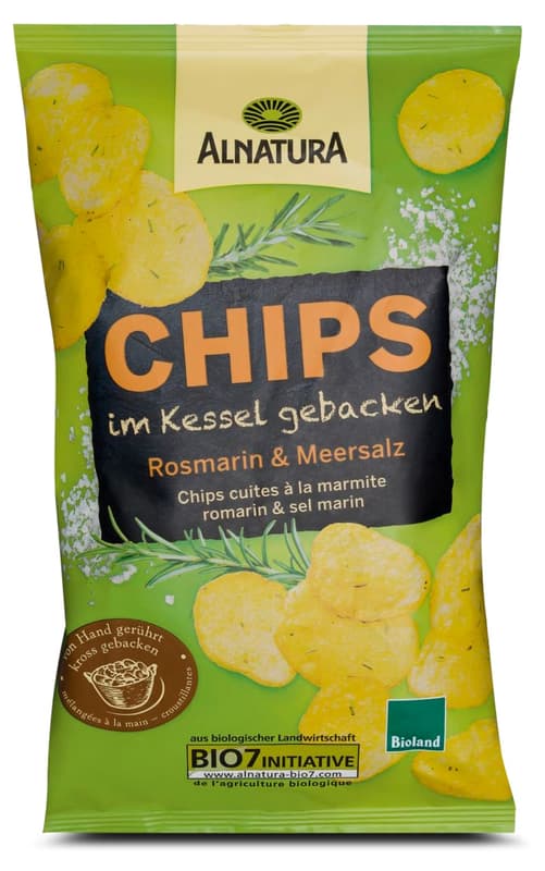 Alnatura Bio Chips im Kessel gebacken Rosmarin & Meersalz