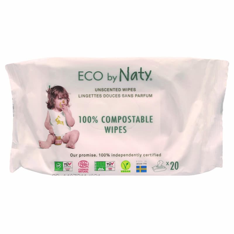 Eco by Naty Feuchttücher Sensitiv, Reisepack
