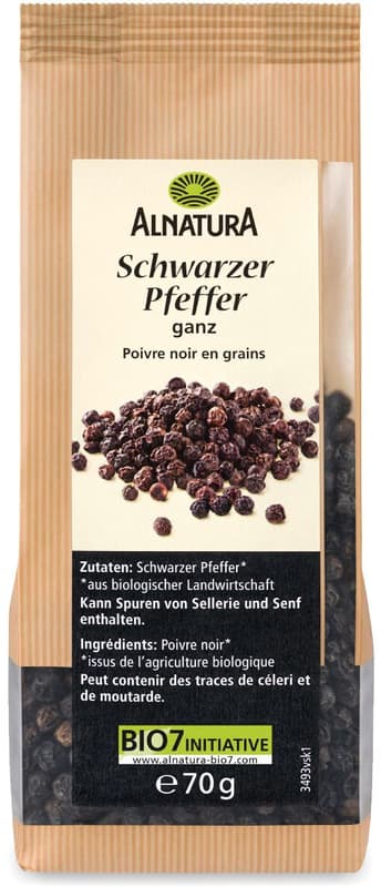 Alnatura Bio Schwarzer Pfeffer, ganz