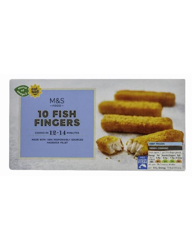 Marks & Spencer 10 panierte Fisch-Fischstäbchen