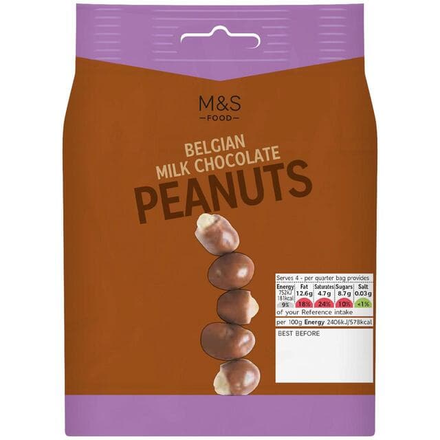Marks & Spencer Belgian Milk Chocolate Peanuts