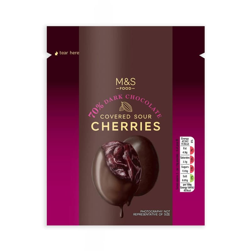 Marks & Spencer Kirschen in 70% Zartbitterschokolade