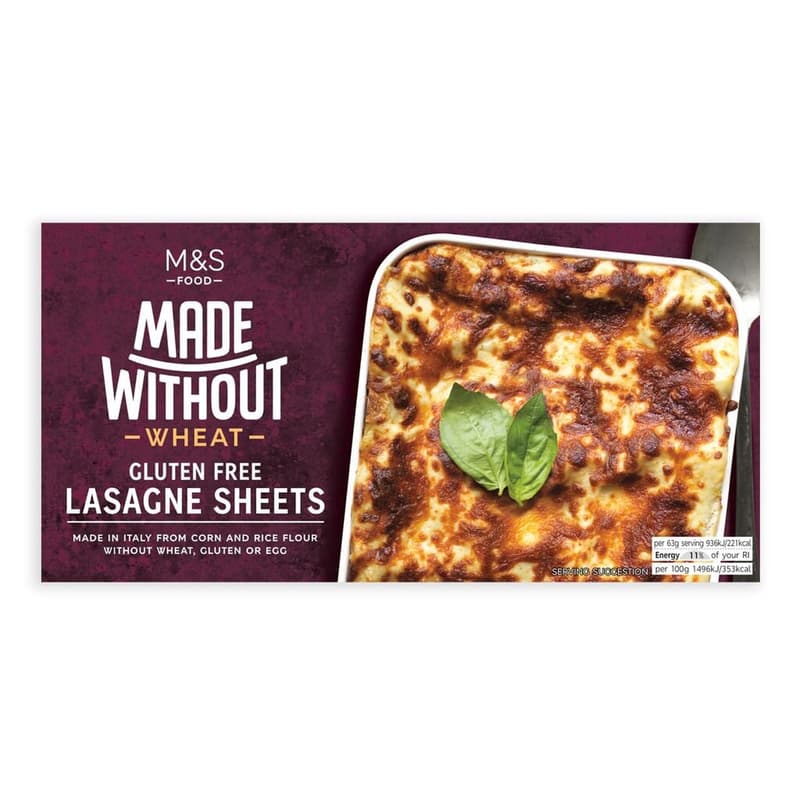 Marks & Spencer Lasagna made from corn and rice flour, gluten free