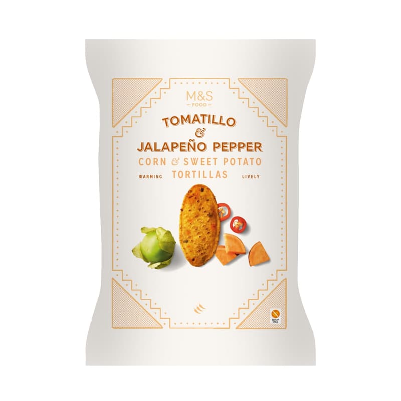 Marks & Spencer corn tortillas with dried sweet potatoes