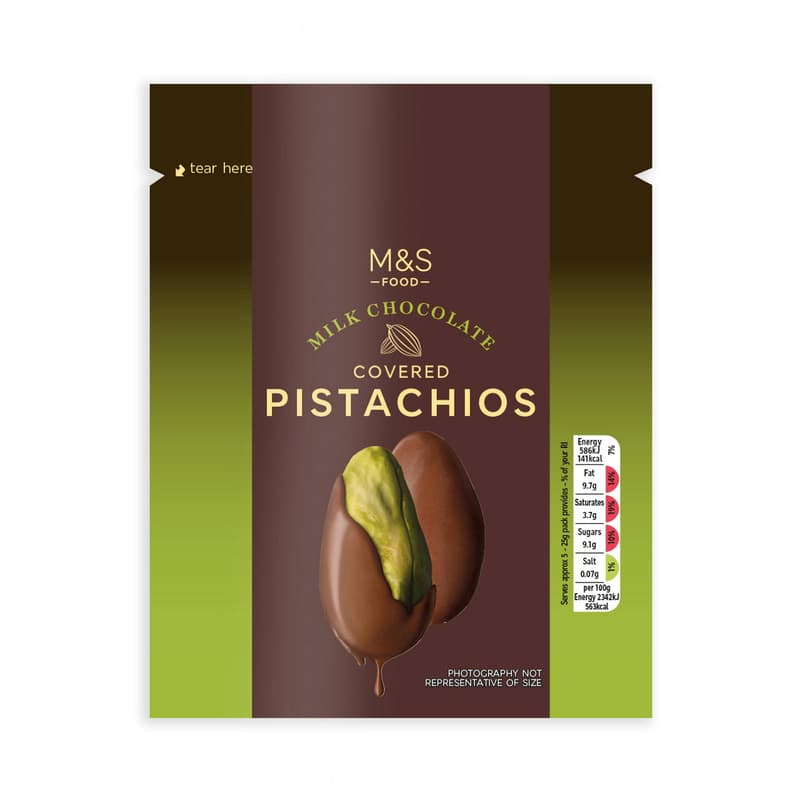 Marks & Spencer Mit Milchschokolade überzogene Pistazien