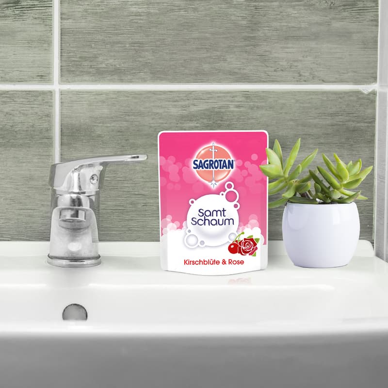 Sagrotan Velvet Foam Soap Refill Cherry Blossom & Rose