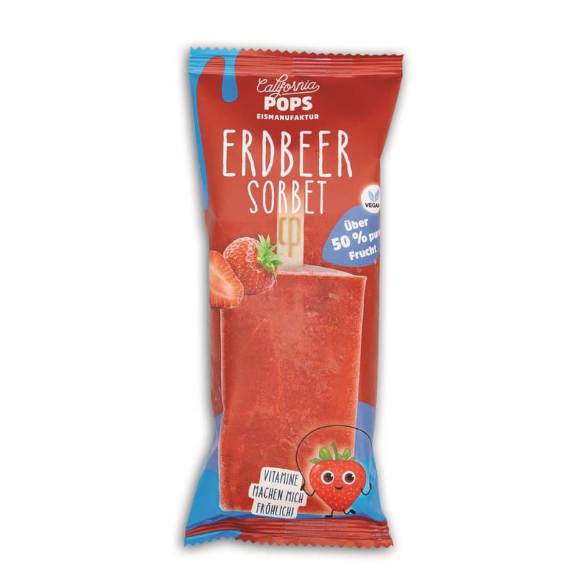 California Pops Erdbeer Sorbet