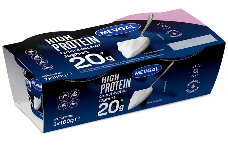 Mevgal Greek Yogurt 2x180g High Protein 0% Fat