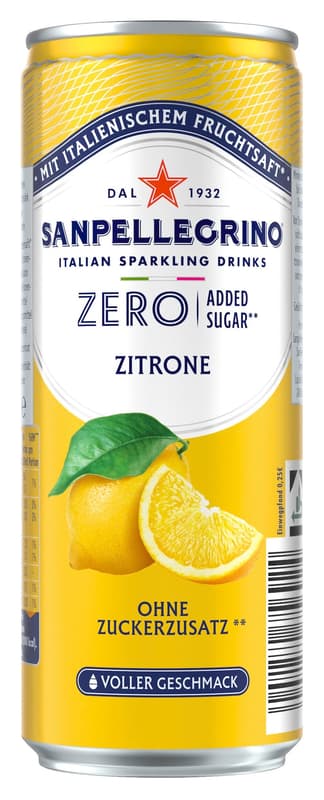 San Pellegrino Zitrone Zero Added Sugar 1x0,33l Dose (EINWEG)