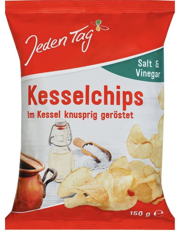 Jeden Tag Kesselchips Salt & Vinegar